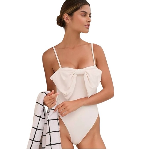 NWT Hutch Dita Bow One-Piece Swimsuit Anthropologie Size XS